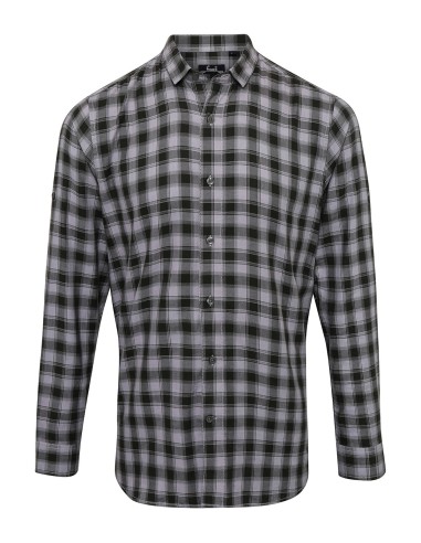PRE-PR250-Mens Mulligan Check Cotton Long Sleeve Shirt