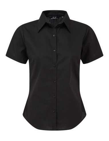 PRE-PR302-Womens Poplin Short Sleeve Blouse