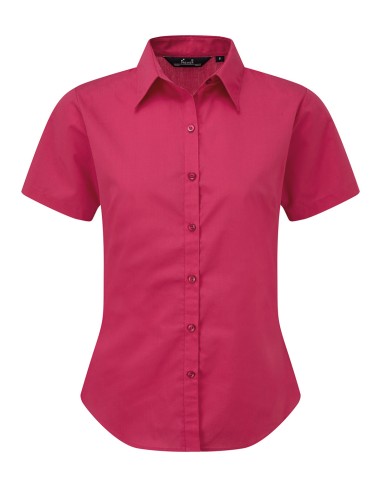 PRE-PR302-Womens Poplin Short Sleeve Blouse