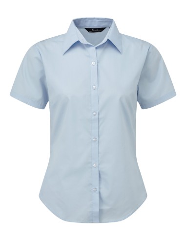 PRE-PR302-Womens Poplin Short Sleeve Blouse