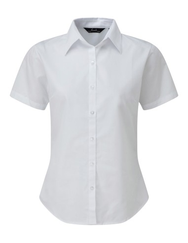 PRE-PR302-Womens Poplin Short Sleeve Blouse