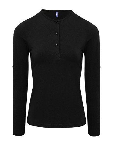 PRE-PR318-Womens Long-John Roll Sleeve Tee