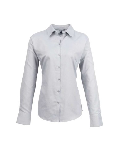 PRE-PR334-Chemise Oxford à manches longues Signature Femme