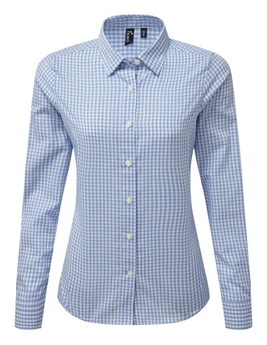 PRE-PR352-Womens Maxton Check Long Sleeve Shirt