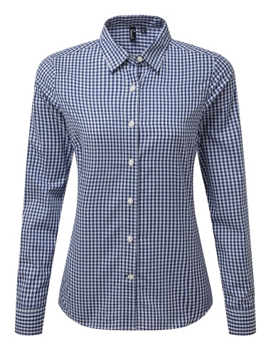 PRE-PR352-Womens Maxton Check Long Sleeve Shirt