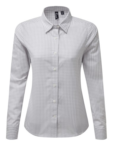 PRE-PR352-Womens Maxton Check Long Sleeve Shirt