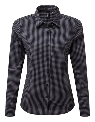 PRE-PR352-Womens Maxton Check Long Sleeve Shirt