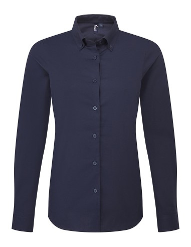 PRE-PR384-Chemisier Oxford Supreme à manches longues pour femme