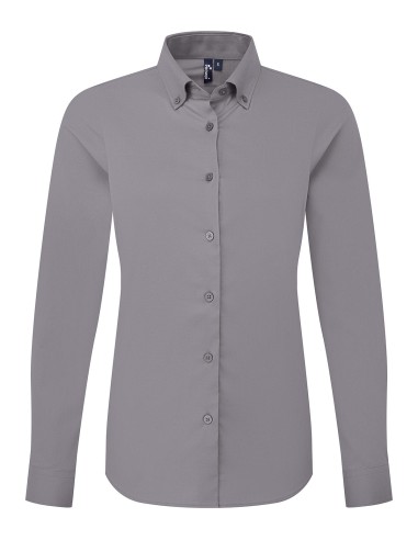 PRE-PR384-Chemisier Oxford Supreme à manches longues pour femme