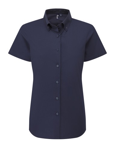 PRE-PR386-Chemisier Oxford Supreme à manches courtes pour femme