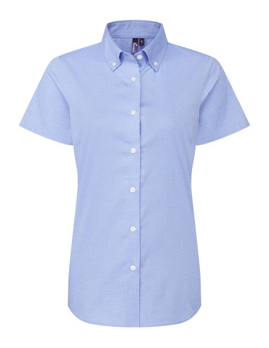 PRE-PR386-Chemisier Oxford Supreme à manches courtes pour femme