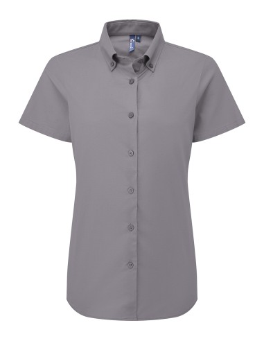 PRE-PR386-Chemisier Oxford Supreme à manches courtes pour femme