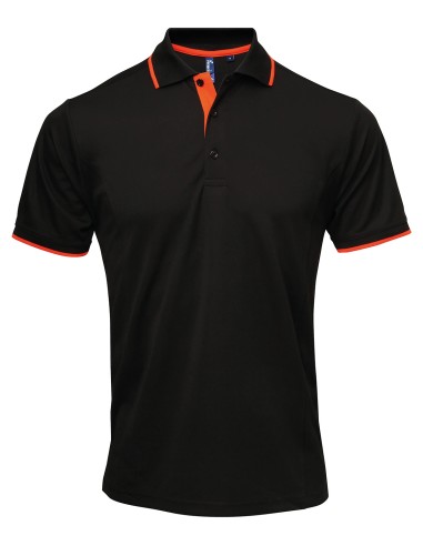 PRE-PR618-Mens Contrast Coolchecker® Polo