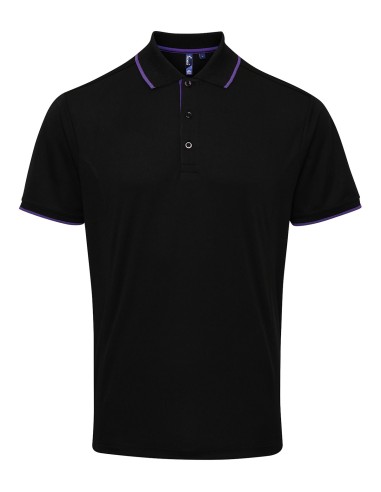 PRE-PR618-Mens Contrast Coolchecker® Polo