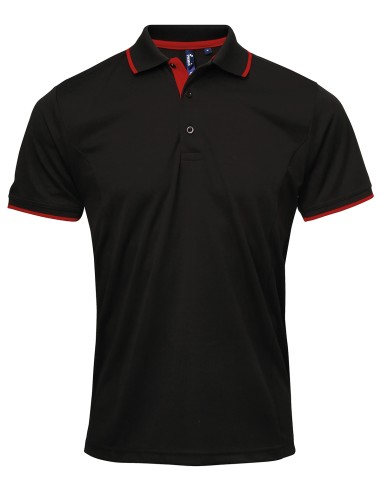 PRE-PR618-Mens Contrast Coolchecker® Polo
