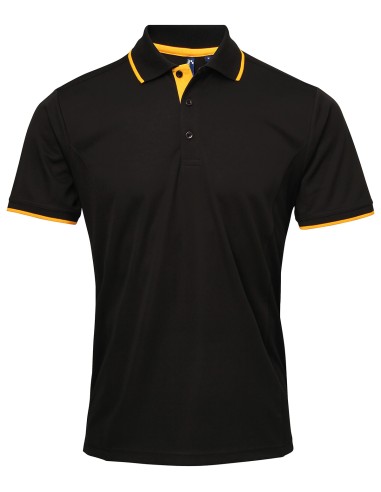 PRE-PR618-Mens Contrast Coolchecker® Polo