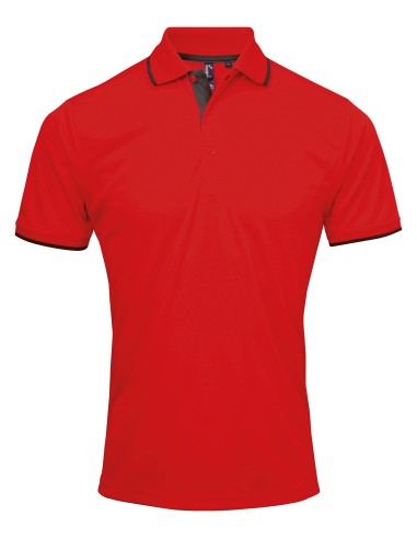 PRE-PR618-Mens Contrast Coolchecker® Polo