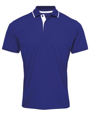 PRE-PR618-Mens Contrast Coolchecker® Polo