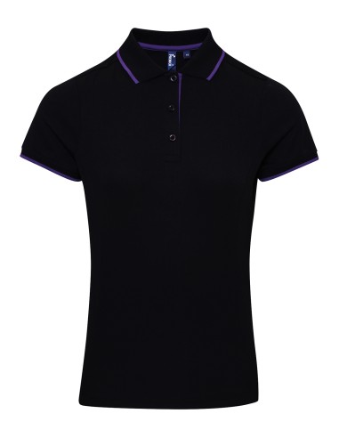 PRE-PR619-Womens Contrast Coolchecker® Polo