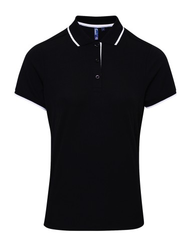 PRE-PR619-Womens Contrast Coolchecker® Polo