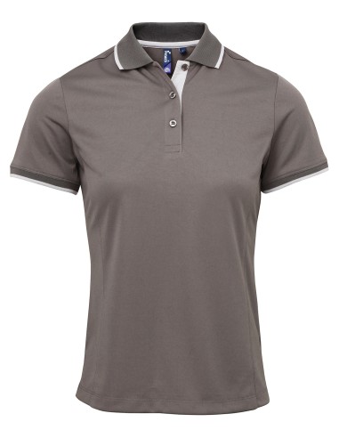 PRE-PR619-Womens Contrast Coolchecker® Polo