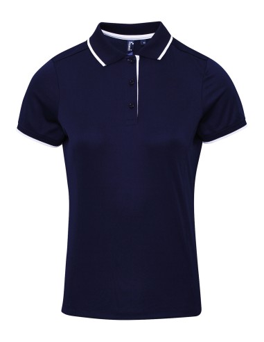 PRE-PR619-Womens Contrast Coolchecker® Polo