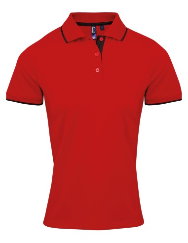 PRE-PR619-Womens Contrast Coolchecker® Polo