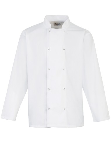 PRE-PR665-Chefs Long Sleeve Stud Jacket