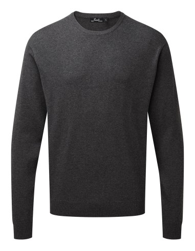 PRE-PR692-Pull ras-du-cou en coton majoritaire pour homme