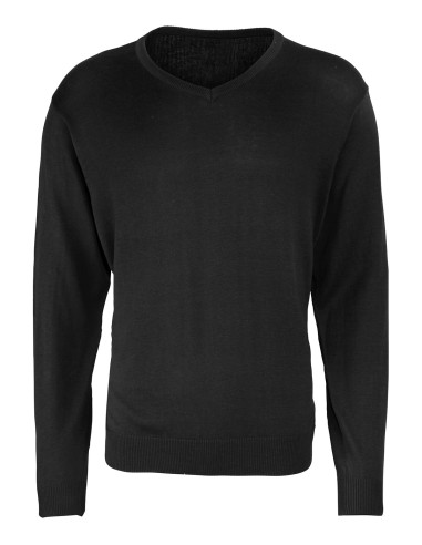 PRE-PR694-Mens V-Neck Knitted Sweater