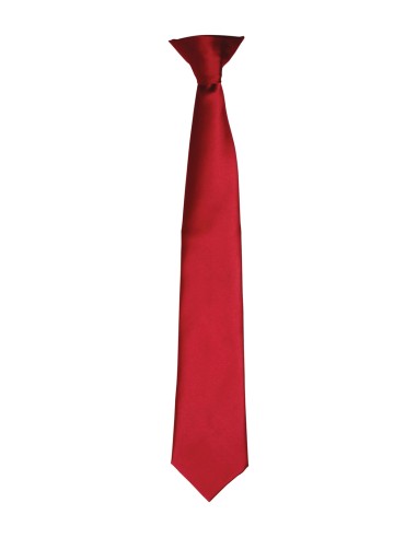 PRE-PR755-Cravate à clip en satin Colours""