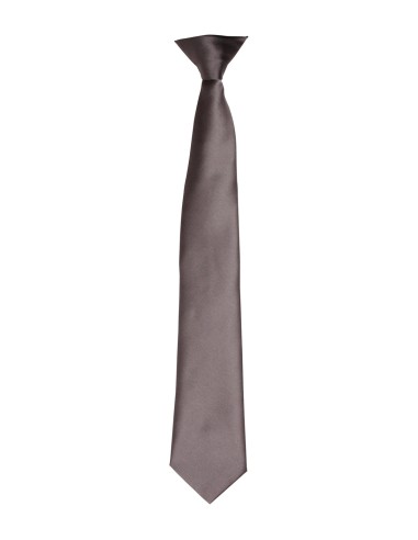 PRE-PR755-Cravate à clip en satin Colours""