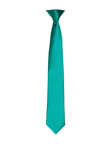PRE-PR755-Cravate à clip en satin Colours""