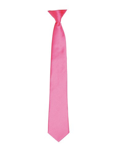 PRE-PR755-Cravate à clip en satin Colours""