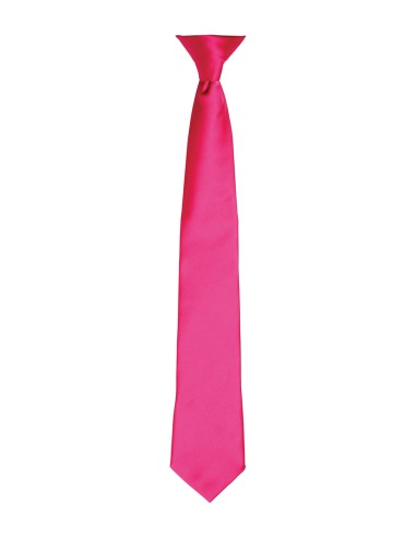 PRE-PR755-Cravate à clip en satin Colours""