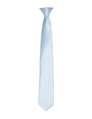 PRE-PR755-Cravate à clip en satin Colours""