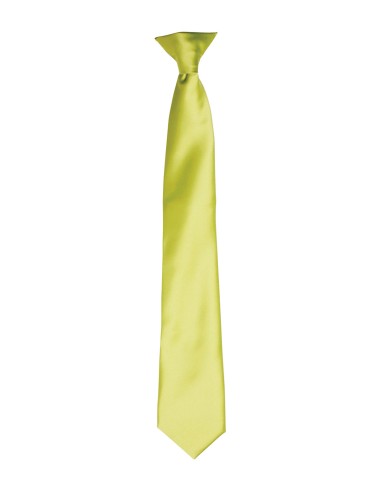 PRE-PR755-Cravate à clip en satin Colours""