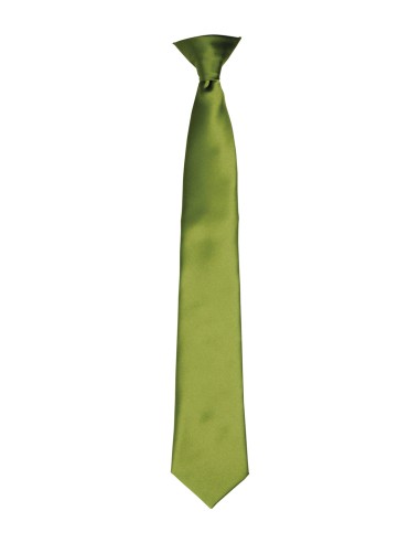 PRE-PR755-Cravate à clip en satin Colours""