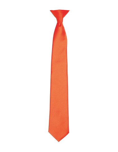PRE-PR755-Cravate à clip en satin Colours""