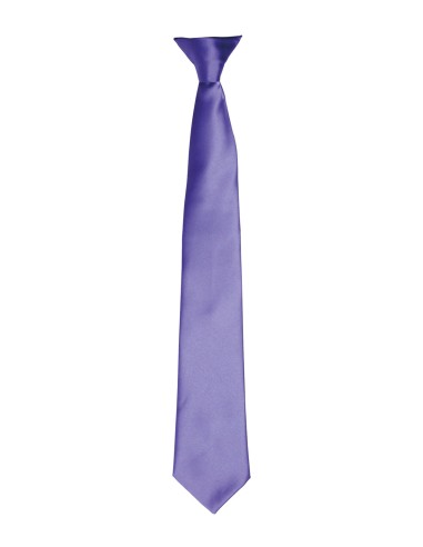 PRE-PR755-Cravate à clip en satin Colours""