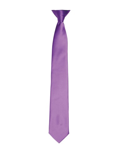 PRE-PR755-Cravate à clip en satin Colours""