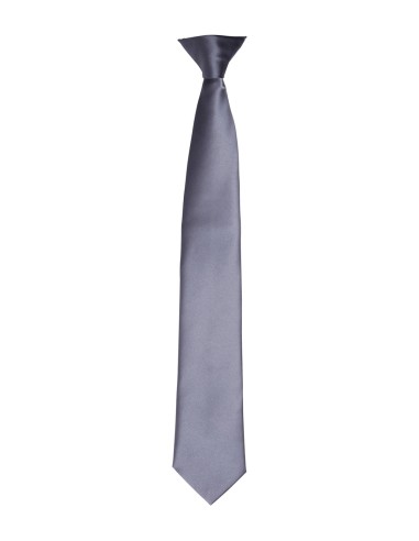 PRE-PR755-Cravate à clip en satin Colours""