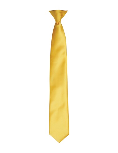 PRE-PR755-Cravate à clip en satin Colours""