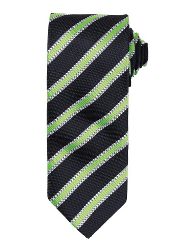 PRE-PR783-Cravate à motif rayé gauffré