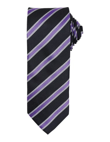 PRE-PR783-Cravate à motif rayé gauffré