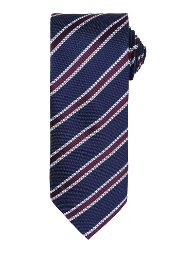 PRE-PR783-Cravate à motif rayé gauffré