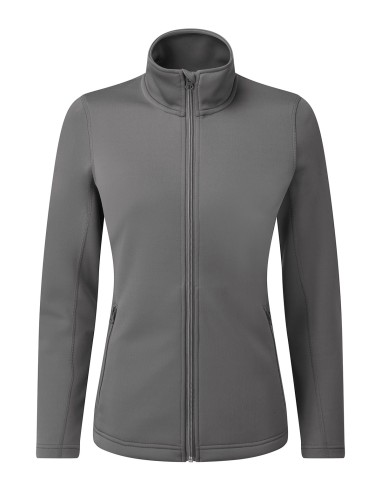 PRE-PR809-Sweat-shirt durable à fermeture zippée intégrale à teinture par filature pour femmes