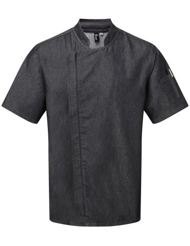 PRE-PR906-Chefs Zip-Close Short Sleeve Jacket