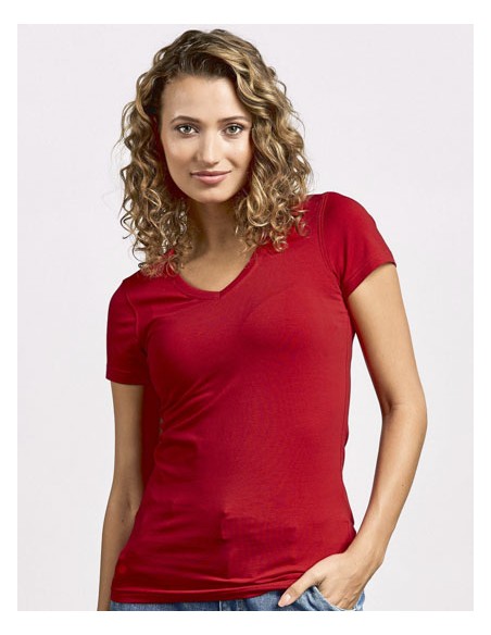 PRM-3086-Womens Slim Fit V-Neck-T