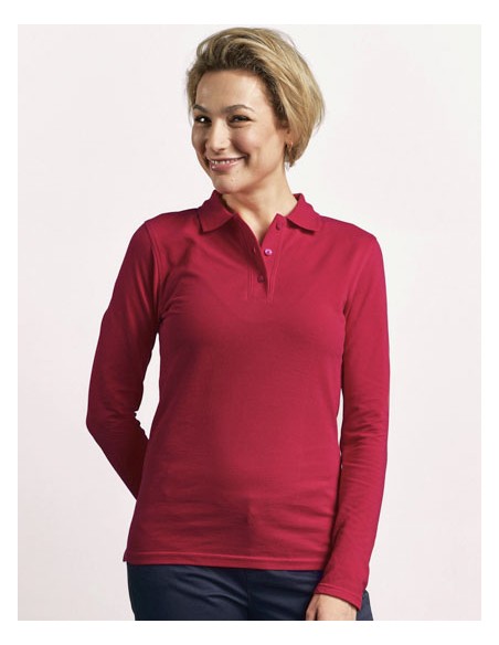 PRM-4605-Womens Heavy Polo Long Sleeve